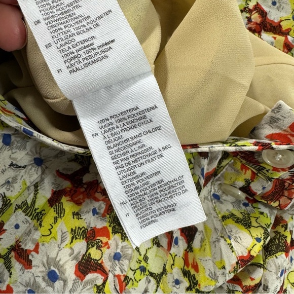 & Other Stories Pleated Button Front Midi Skort Floral - Picture 5 of 7